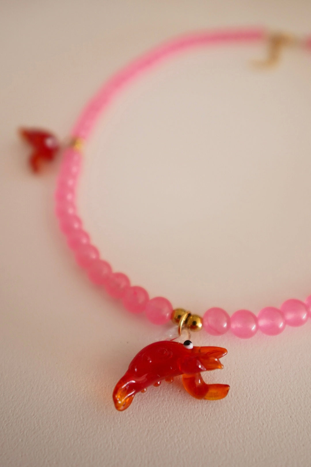 Colar Rosa Lagostas