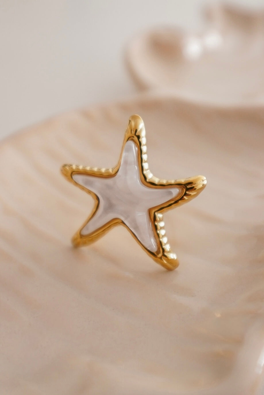 Anel Estrela Madrepérola