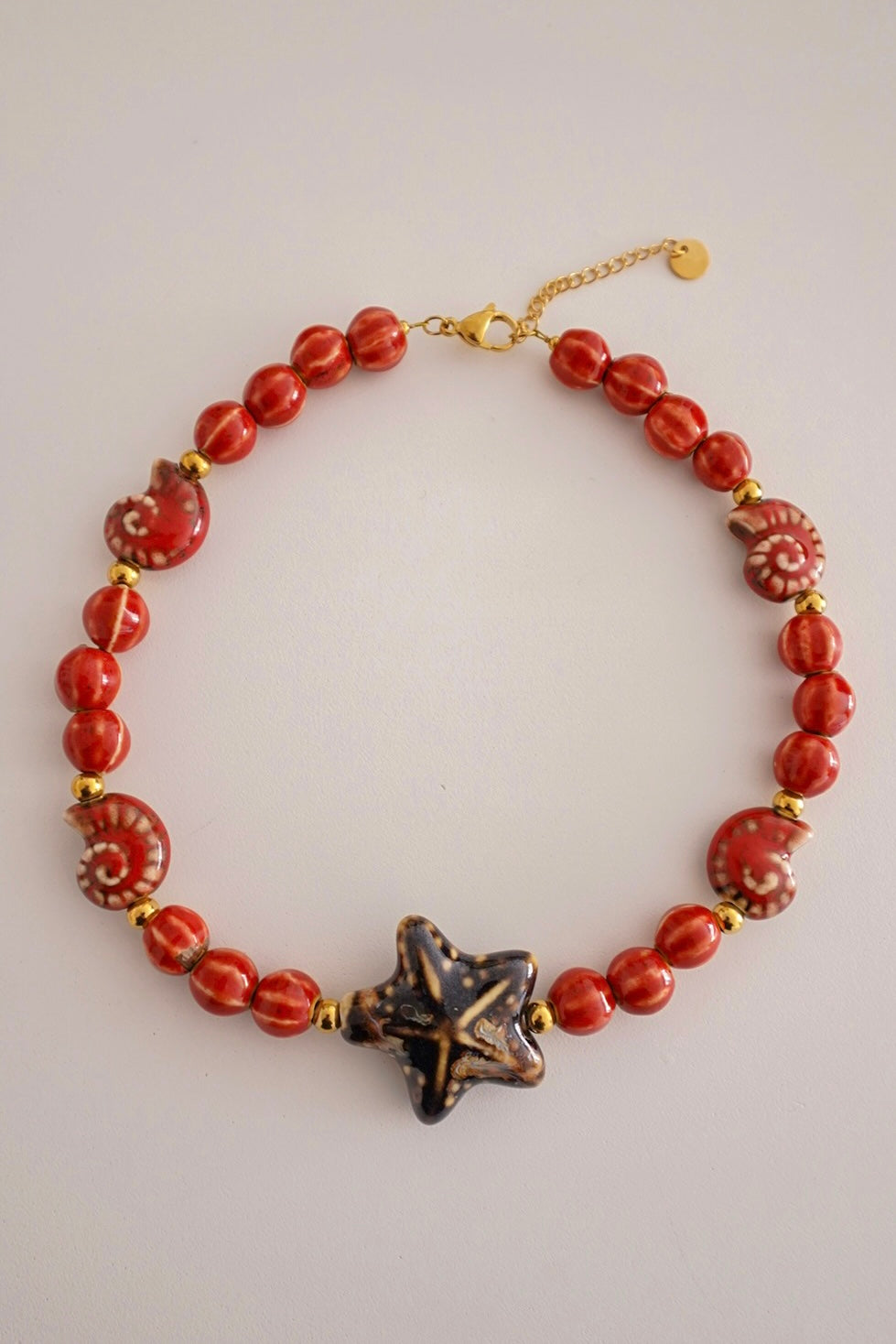 Colar Cerâmica Summer Vermelho