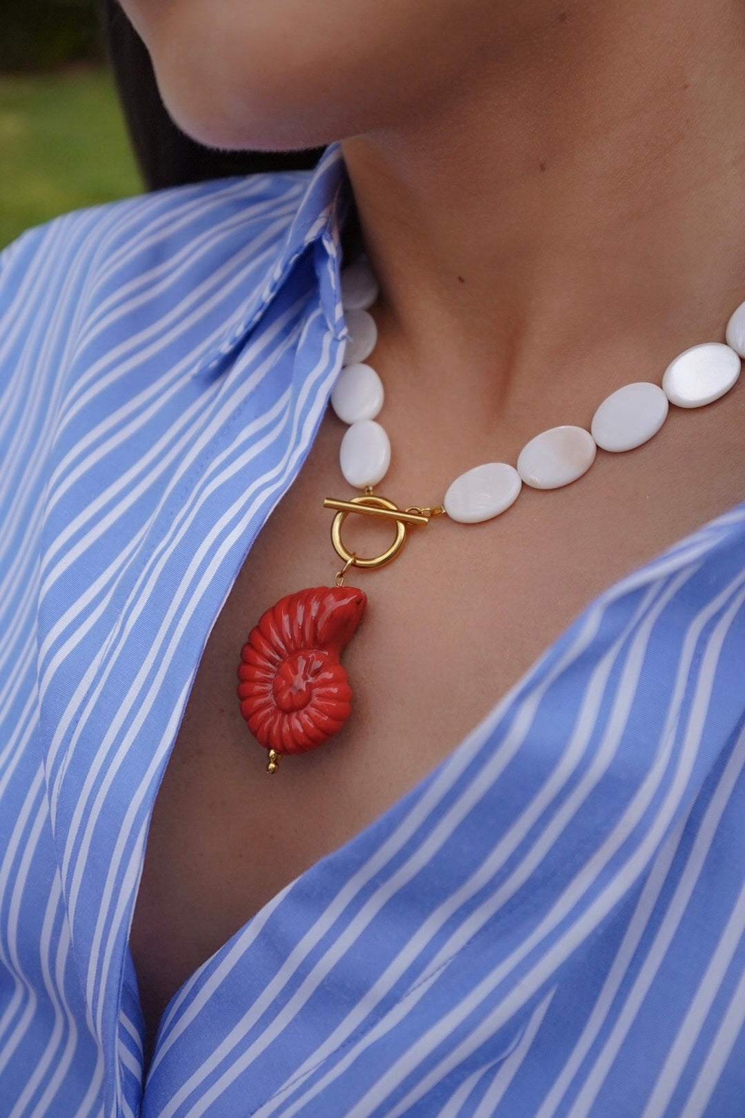Colar Búzio Vermelho