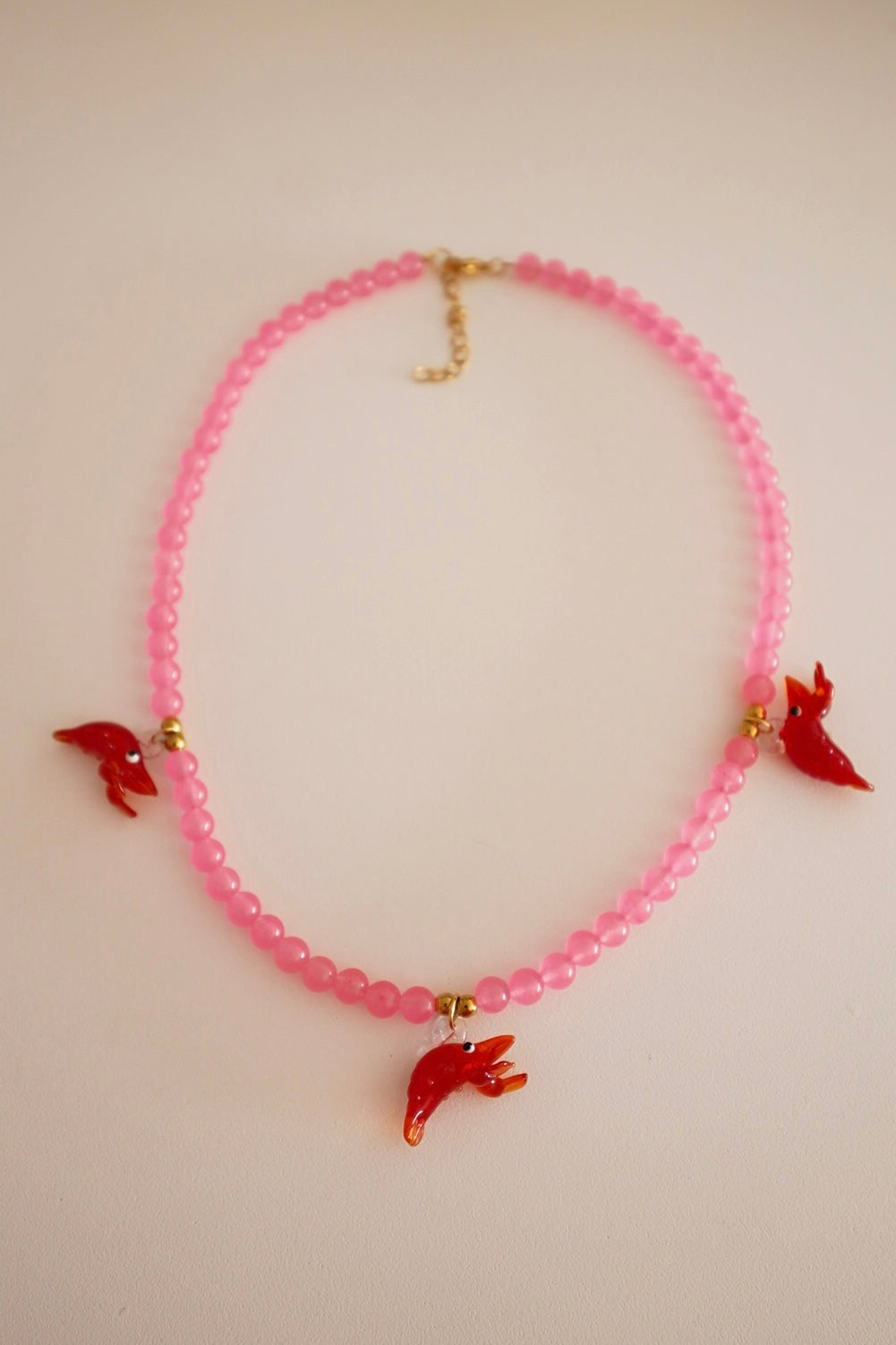 Colar Rosa Lagostas