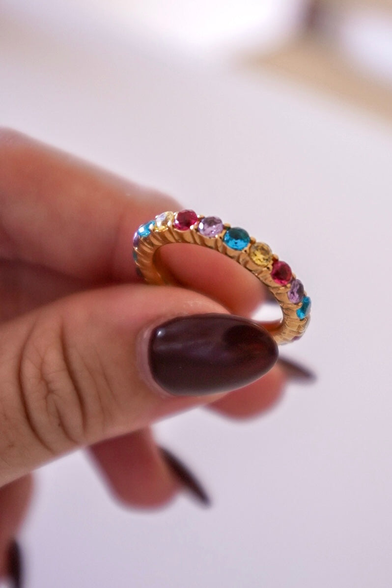 Anel Zircónias Cores