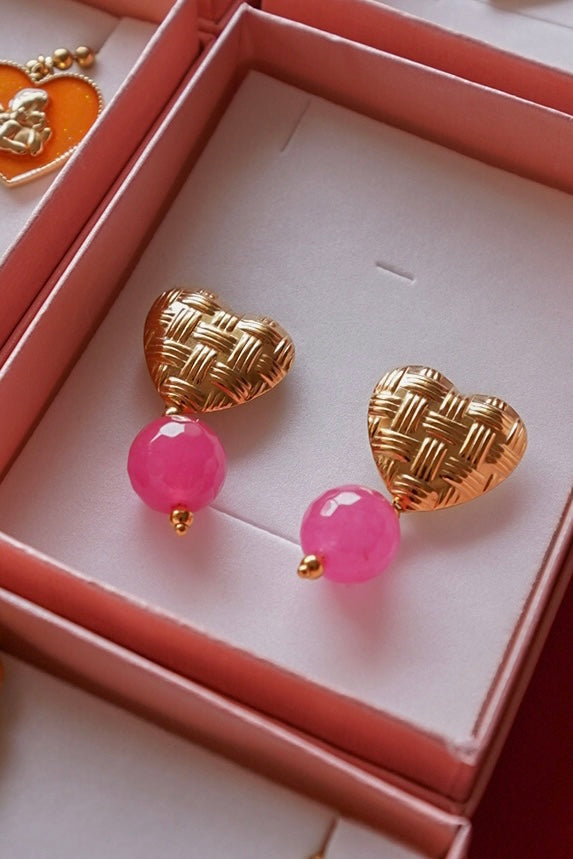 Coração Rosa | Earrings