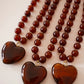 Colar Coração Castanho