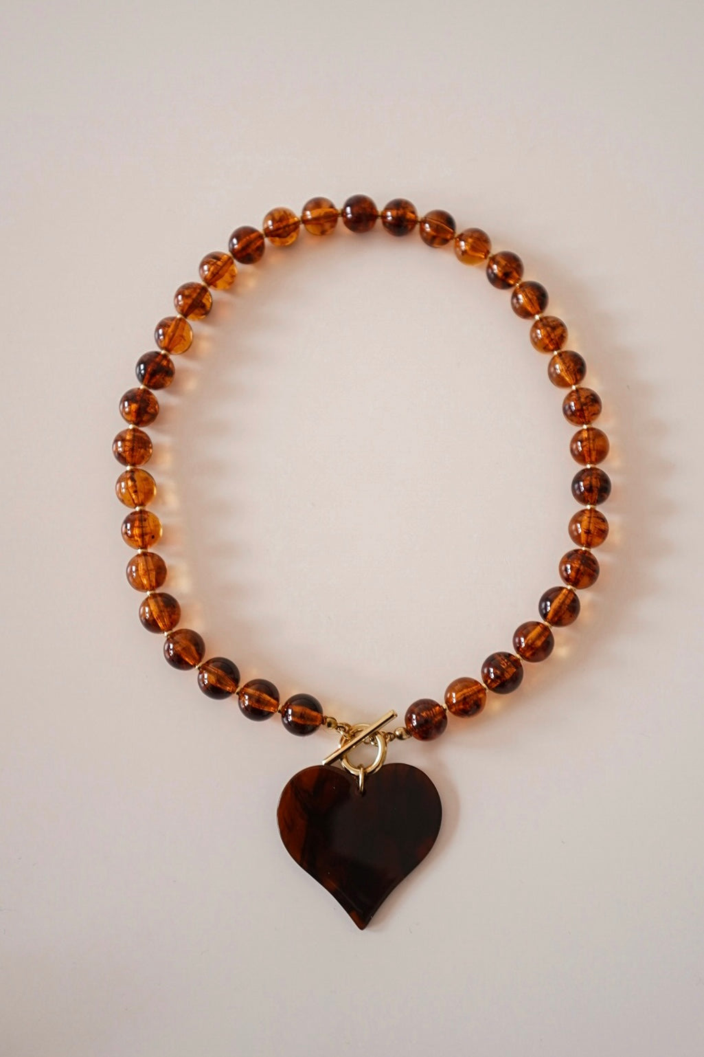 Colar Coração Âmbar