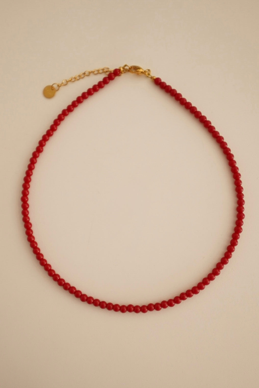 Colar Bolas Pequenas Vermelho
