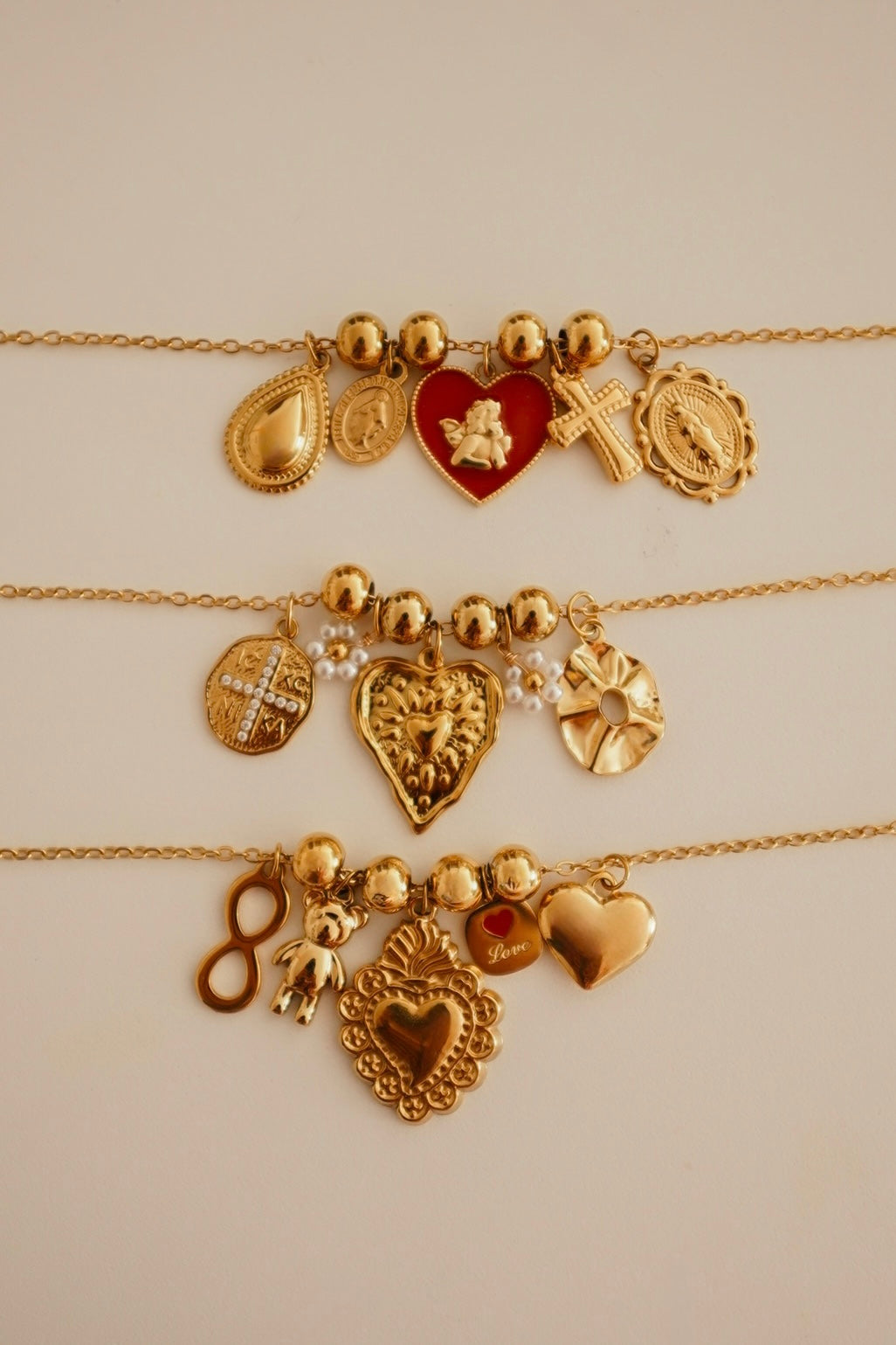 Colar Pendentes Flores