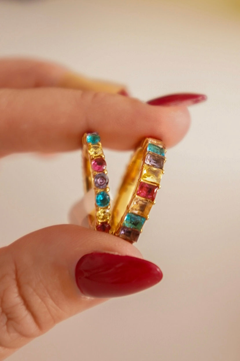 Anel Zircónias Cores II