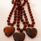 Colar Coração Castanho