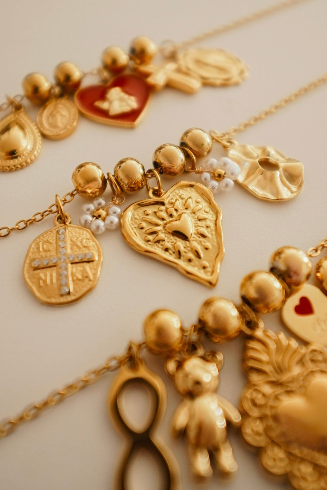 Colar Pendentes Flores