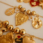 Colar Pendentes Flores