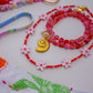 Colar Flores Vermelho