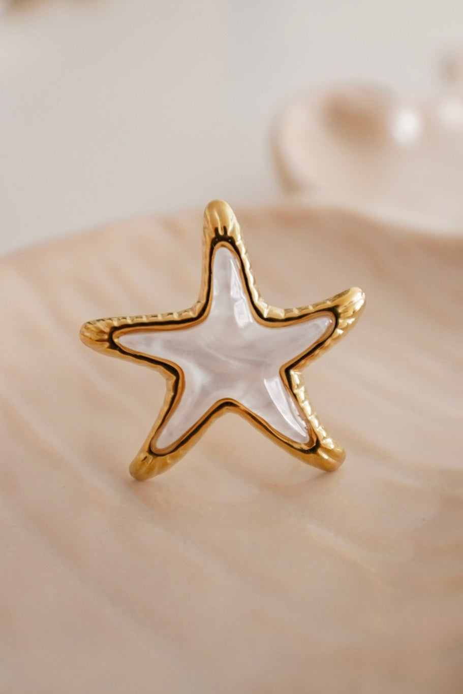 Anel Estrela Madrepérola