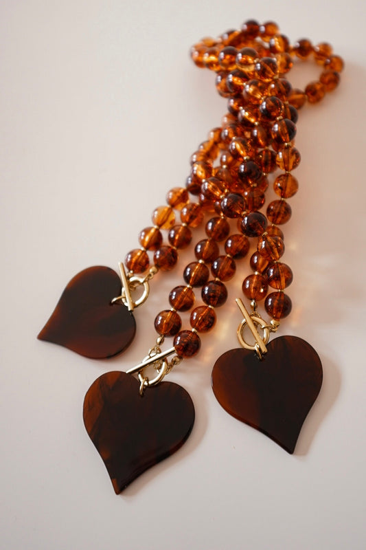 Colar Coração Âmbar