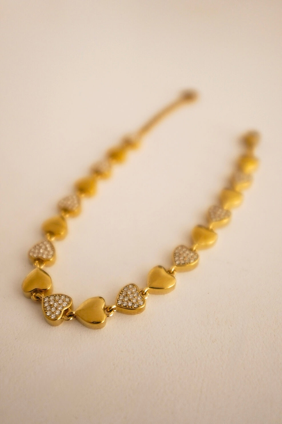 Pulseira Corações Brilhantes