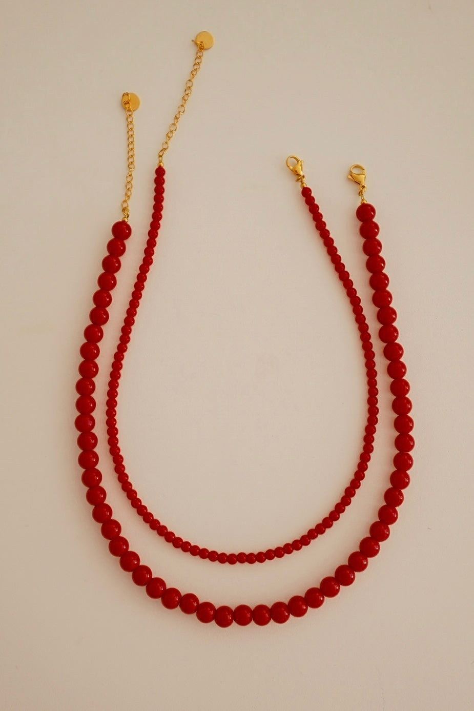 Colar Bolas Grandes Vermelho