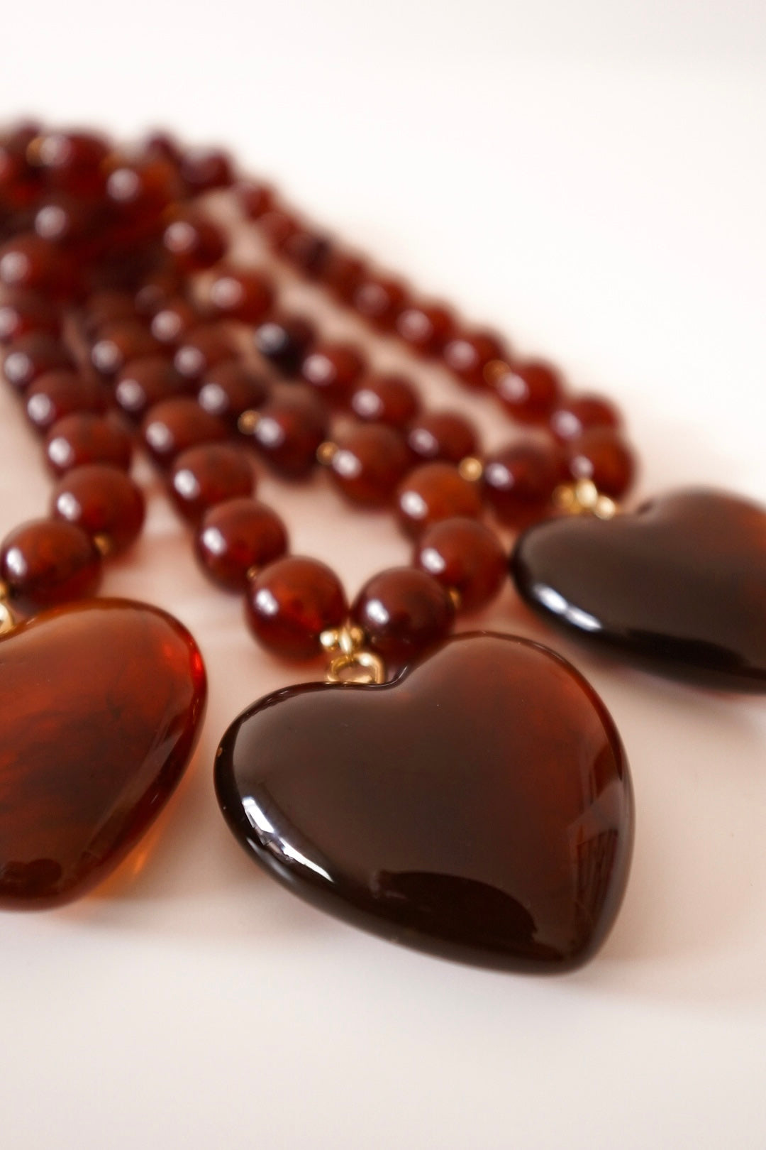 Colar Coração Castanho
