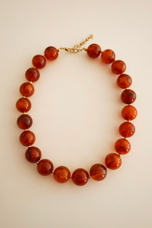 Colar Bolas Âmbar