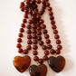 Colar Coração Castanho
