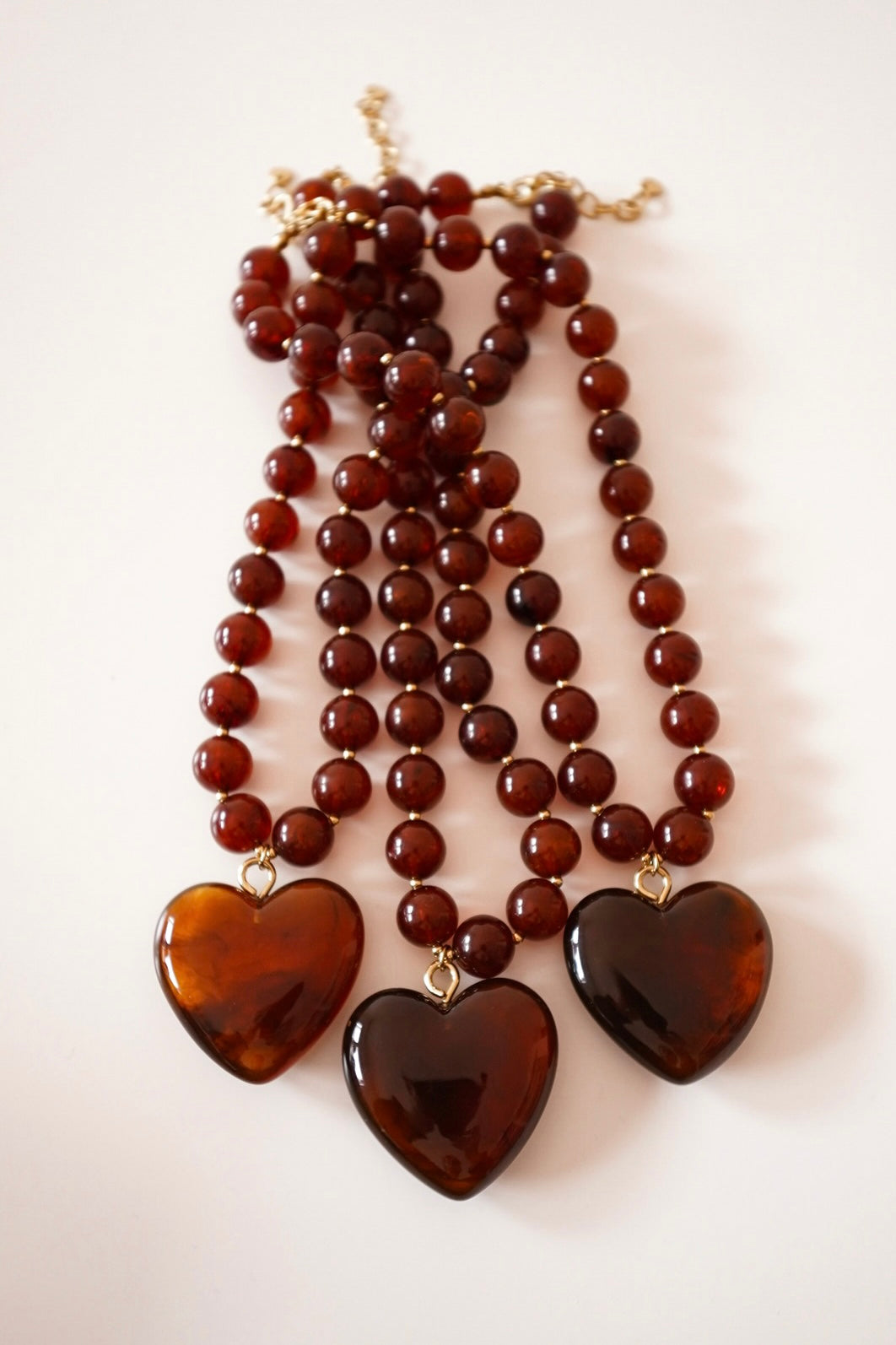 Colar Coração Castanho