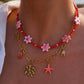 Colar Charms Coral